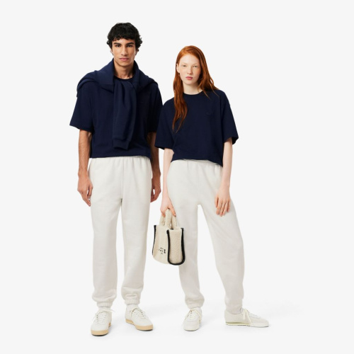 Спортивные хлопковые брюки Lacoste унисекс свободного кроя