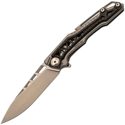 Складной нож Nimo Knives Divinity Tree, сталь M390, рукоять титан/карбон
