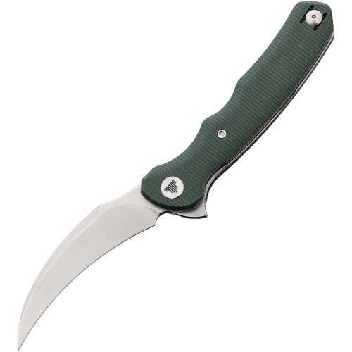 Складной нож Trivisa Lacerta-04G, сталь 14C28N, рукоять микарта, зеленый