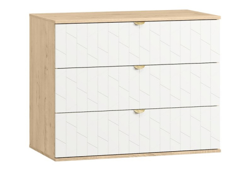 Комод Монблан 93x76 Грань Белый/Дуб Ирландский