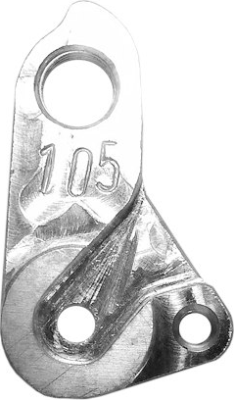 Держатель заднего переключателя "петух" Meta №105 фрезерованный (серебристый)