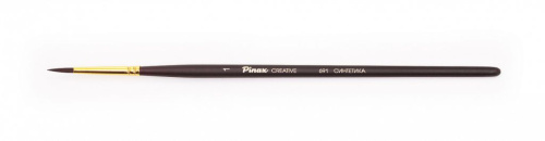 Кисть синтетика №1 круглая Pinax "Creative 691" жесткая, короткая ручка