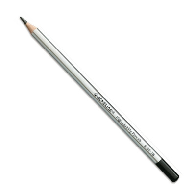 Карандаш чернографитный Acmeliae 2B, шестигранный, корпус серебряный