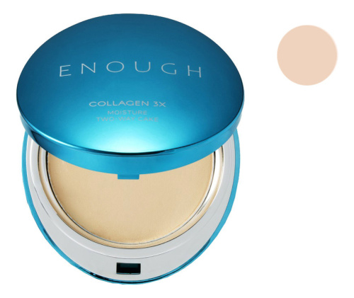 Пудра для лица со сменным блоком Collagen 3X Moisture Two-Way Cake SPF28 PA++ 2*13г: #21N