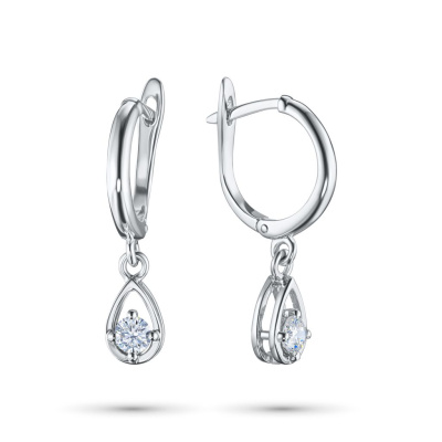 Серьги из серебра э0612сг01132700_white