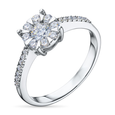 Кольцо из серебра э0612кц05153500_white