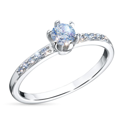 Кольцо из серебра э0612кц01159900_white