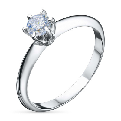 Классическое кольцо из серебра э0612кц04203085_white