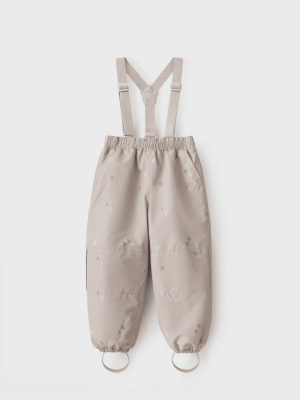 Брюки демисезонные на подтяжках Flint Say my name beige