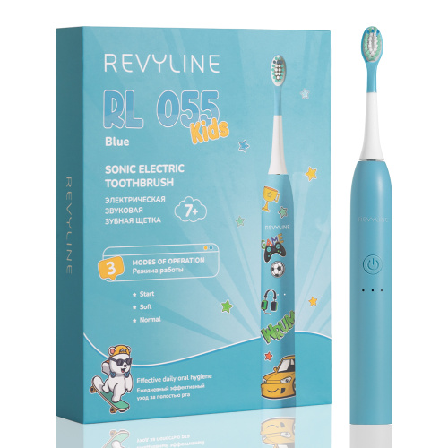 Электрическая зубная щетка Revyline RL 055 Kids, Light Blue