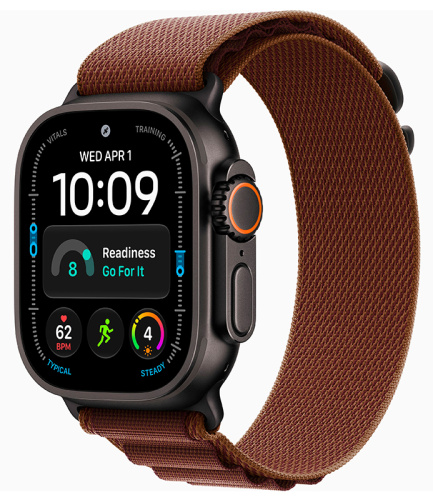 Смарт-часы Apple Watch Ultra 4 49mm Black Titanium Case with Burgundy Alpine Loop (M)