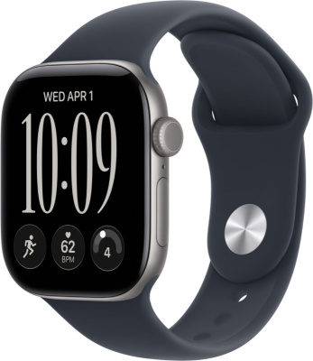 Смарт-часы Apple Watch Series 12 46mm Space Gray Aluminum Case with Navy Blue Sport Band (S/M)