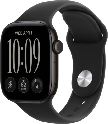 Смарт-часы Apple Watch Series 12 42mm Black Aluminum Case with Black Sport Band (M/L)