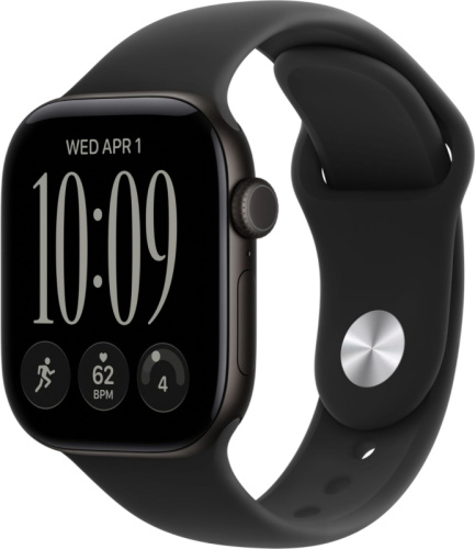 Смарт-часы Apple Watch Series 12 42mm Black Aluminum Case with Black Sport Band (S/M)