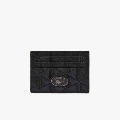 Кожаный картхолдер с монограммой Lacoste