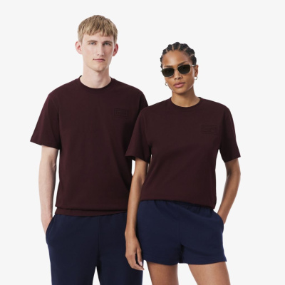 Базовая унисекс футболка свободного кроя Lacoste