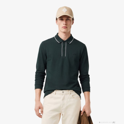 Мужская рубашка-поло Lacoste с длинным рукавом