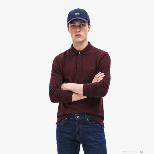 Мужская рубашка-поло Lacoste с длинным рукавом