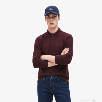 Мужская рубашка-поло Lacoste с длинным рукавом