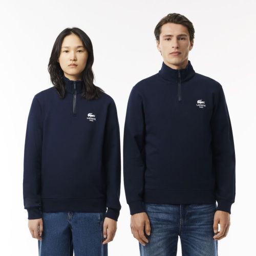 Свитшот Lacoste унисекс с застежкой-молнией с высоким воротом