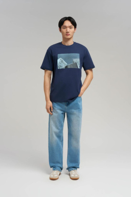 Свободная футболка comfort fit из хлопкового джерс