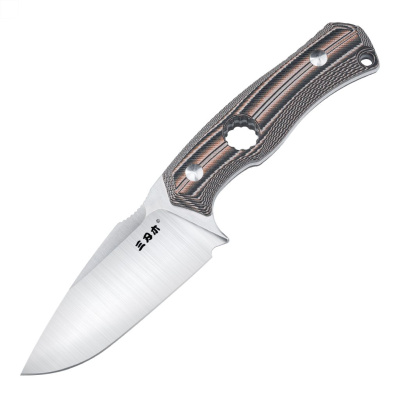 Туристический нож Sanrenmu S725P, сталь 14C28N, рукоять G10, многоцветный