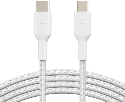 Кабель Belkin BoostCharge Braided USB-C - USB-C, 1 м, нейлон белый