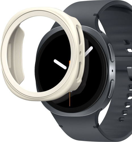 Чехол Araree Amy для Samsung Galaxy Watch 8/9, 44 мм, TPU+PC кремовый