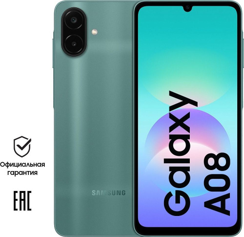 Смартфон Samsung Galaxy A08 4+64 ГБ зеленый