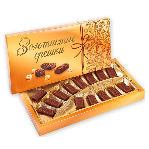 Конфеты Золотистые орешки, Пензенская кондитерская фабрика, 200 гр.