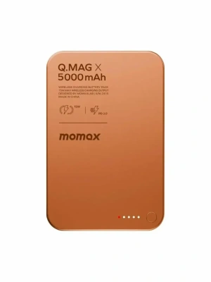 Внешний аккумулятор Momax Q.MAG X MagSafe 5000mAh 15W (оранжевый) (IP116AM)