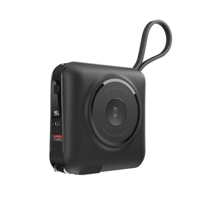 Внешний аккумулятор WiWU All-Round Qi 6 в1 Wi-P051 15000mAh 45W USB/Type-C/кабель Type-C, Lightning (черный)