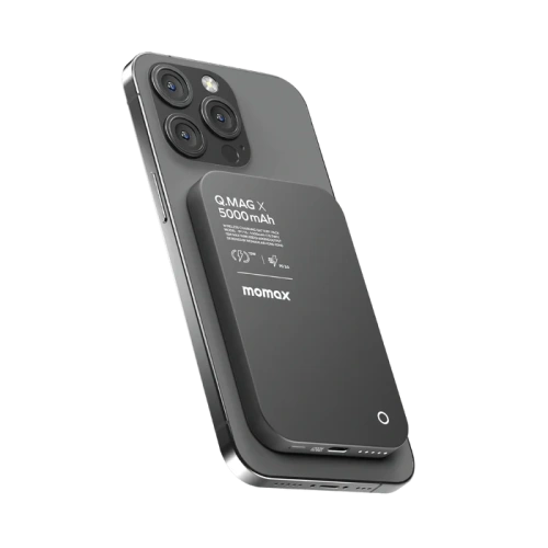 Внешний аккумулятор Momax Q.MAG X MagSafe 5000mAh 15W (черный) (IP116A)
