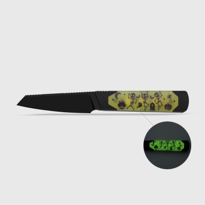 Нож с фиксированным клинком Kizer Hallow, сталь CPM 10V, рукоять GID G10/Aluminum