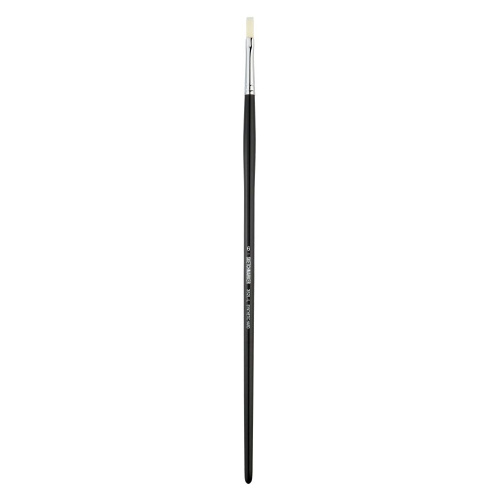 Кисть жесткая синтетика №6 плоская удлиненная Sketchmarker "352L" ручка длинная