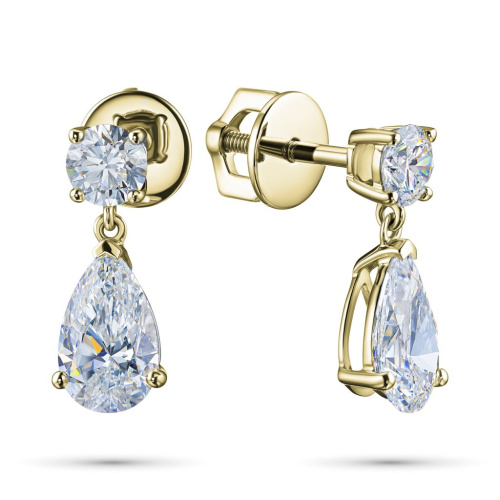 Пусеты из желтого золота э0312пс08231252