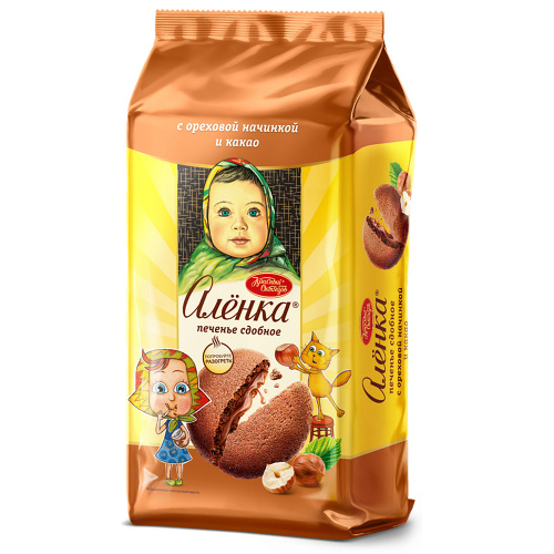 Печенье «Алёнка» шоколадное с ореховой начинкой, 200 гр