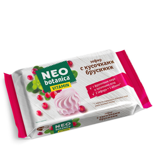 Зефир Neo-botanica Витамин, с кусочками брусники, 250 гр