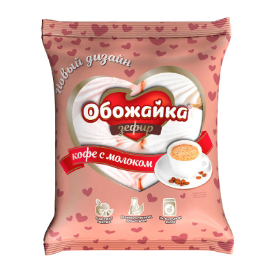 Зефир Обожайка кофе с молоком, Сормовская кондитерская фабрика, 280 гр.