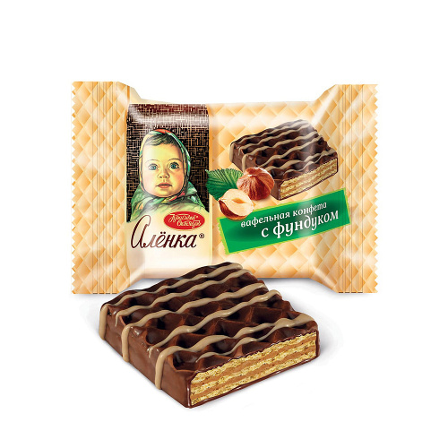 Конфеты Аленка вафельные с фундуком, Красный Октябрь