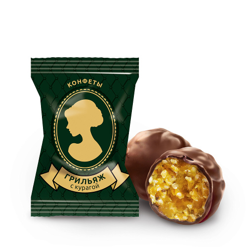 Конфеты Тамбовская казначейша, грильяж с курагой