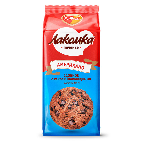 Печенье «Лакомка», с какао и шоколадными кусочками, 160 гр