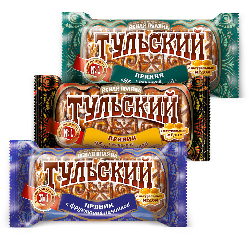 Набор Тульский пряник, с начинками, 3 х 130 гр