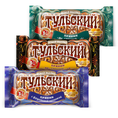 Набор Тульский пряник, с начинками, 3 х 130 гр