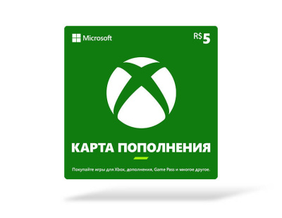 Карта оплаты Xbox 5 BRL [Цифровая версия] (BR)