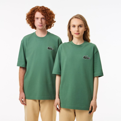 Футболка Lacoste оверсайз унисекс из органического хлопка