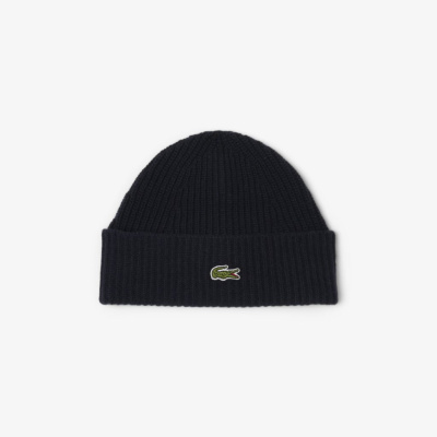 Вязаная шапка-бини Lacoste из шерсти