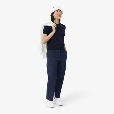 Женские брюки-чиносы прямого кроя из хлопкового габардина Lacoste