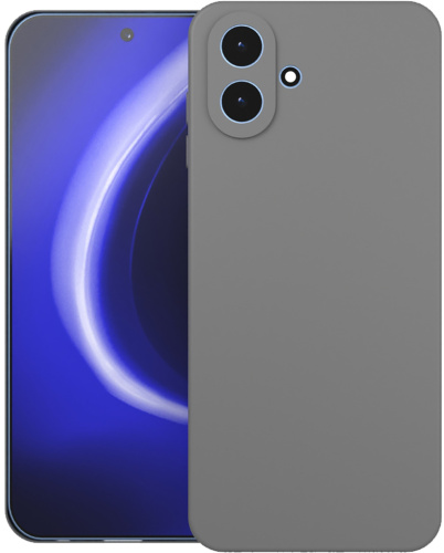 Клип-кейс Krutoff Silicone для Samsung Galaxy A07/A08 Серый