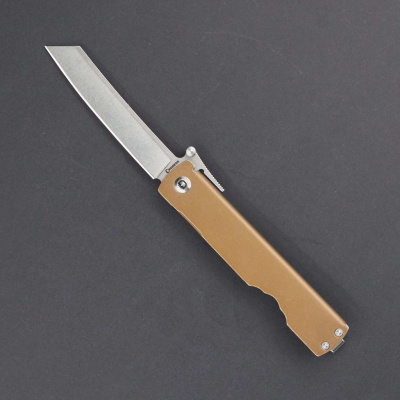Нож Daggerr Higonokami stonewash, сталь VG-10, рукоять сталь, коричневый